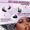 Eyelash Extension Kit 320pcs Lash Clusters Fluffy D Curl 9-16mm Mix 80D+100D Individual Lashes with Lash Bond and Seal and Remover Lash Applicator for Lash Extension Beginners by MOMOLASH