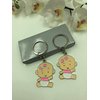 12PC Baby Shower Favors Baby Girl Design Keychains