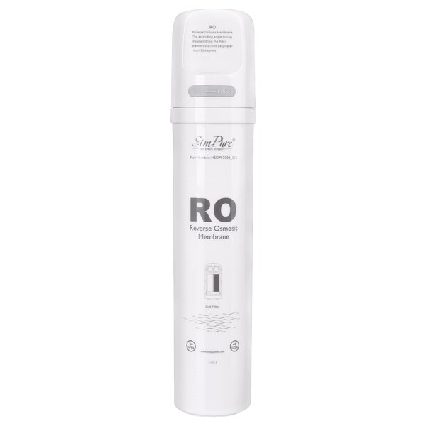 SimPure Y7/Y7P Series RO Filter Replacement Cartridge for Y7, Y7P-W, Y7P-BW, 6 Months Replacement Cartridge, 100 GPD, Model Number: SimPure ROULP-2012-100-Y7