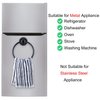 Magnetic Towel Ring Hand Towel Holder Towel Rack Towel Hook Hanger for Refrigerator, Kitchen Stove, Oven, Dishwasher, Sink, Laundry Washing Machine Black