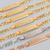 Tina&Co Personalized Gold Name Plated Bracelet 4.5'' Free Engraved Bracelet for Baby