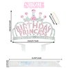 Wecoe Birthday Crown and Sash Women Girls Birthday Princess Crown Silver Rhinestone Tiaras and Crowns Happy Birthday Party Favors Supplies 16th 18th 21st 25th Birthday Decorations Gifts for Her