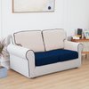 Easy-Going 100% Waterproof Chair Sofa Seat Cushion Slipcovers Couch Cushion Cover Stretch Furniture Protector for Kids, Pets (2-Piece Loveseat Cushion, Navy)
