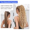 Highlight 18" Ponytail Extension, Claw Clip in Ponytail hair Extensions for Women Long Curly Clip on Hair Ponytail Extension Synthetic Natural Drawstring fake Ponytail StrawberryBlonde & Bleach Blond)