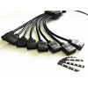 4 Pins black rgb LED Splitter Cable LED Strip Connector 8 Way Splitter Y Splitter for One to Eight RGB 5050 3528 LED Light Strips with,1m rgb wire，10x male to male 4pin plugs
