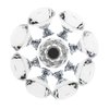 YourGift 12 Pack Drawer Knobs Diamond Shaped Crystal Glass 30mm Cabinet Knobs Pull Handles (Silver)