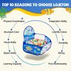 LOJETON Kids Ball Pit, Pop Up Children Play Tent, Toddler Ball Pool Baby Crawl Playpen with Basketball Hoop, Portable Toys Gifts for Girls Boys - Balls Not Included, 4ft/120cm, Ocean