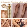 Firstfly Liquid Luminizer, Waterproof Moisturizing Light Shimmer Glow Illuminator for Face & Body, All In One Makeup Liquid Illuminator, Summer Body Luminizer, Face Body Highlighter（#05 Champagne