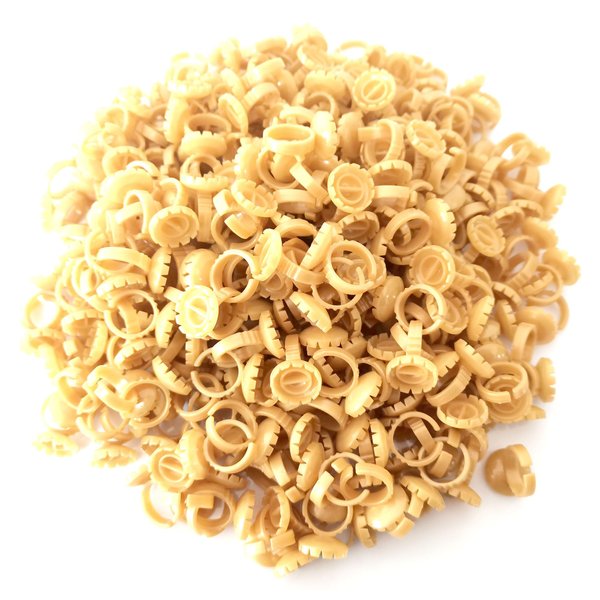 Gold Glue Rings for Eyelash Extension,300PCS Smart Eyelash Glue Rings,Disposable Eyelash Glue Holder flower Glue Cups Rings, Round Lash Rings Lash Glue Holder False Eyelashes Lash Extension Supplies
