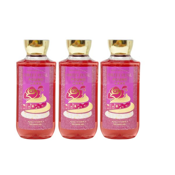 Generic Bath and Body Work Sweet Petal Pound Cake - Pack of Three - Shower Gel