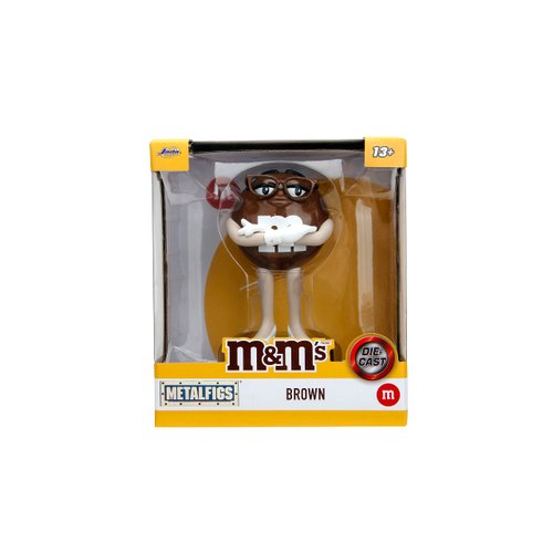 M&M's 4" Brown Die-Cast Collectible Figure, Toys for Kids and Adults