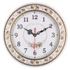 Tebery Silent Modern Quartz Flower Design Decorative Wall Clock Non-Ticking Digital 11-Inch Clock (White)