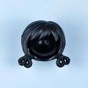 YMY No Makeup Doll Head DIY Blank GSC Face 1/12 Scale Head Doll Accessories for Obitsu 11（Girl-Black）