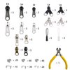 Meikeer 252 Pieces Zipper Repair Kit Replacement Zipper, Zipper Pulls, Installation Tools for Bags Tents Luggage Sleeping Bag Jacket Outdoor