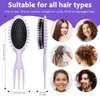 Curl Defining Hair Brush, Wet Hair Brush for Women and Men, Detangler Hairbrush for Wet & Dry Hair, Styling Brush for Curly Hair, Shaping and Defining Curls for Long/Wavy/Damaged Hair, Purple