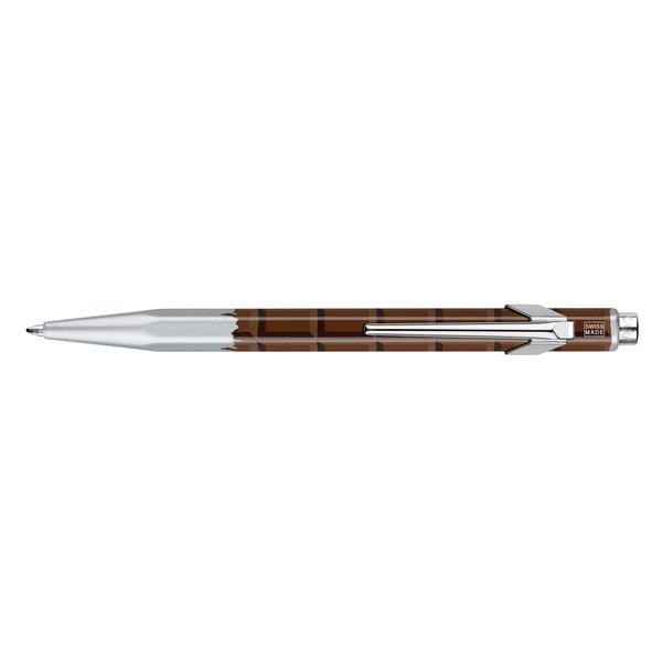 Caran d'Ache 849 Popline Totally Swiss Ballpoint Pen, Chocolate, NF0849-752, Product Size: 5.0 inches (128 mm), Retractable, Ink: Black, F (Fine Point: 0.04 inches (0.9 mm), 0.5 oz (15.2 g)