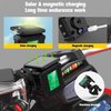 Vatkan Universal Solar Motorcycle TPMS Tire Pressure Monitoring System with 2 External Sensors LCD Display Motorbike Tyre Temperature Alarm