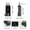Duttek 80Gbps USB C Adapter with Digital Display, Thunderbolt 4 Connector 240W, 8K@60Hz, USB C Watt Meter Display Adapter for iPhone 16/15 Series,Thunderbol5/4/3, Game Controller, Black (2-Pack)