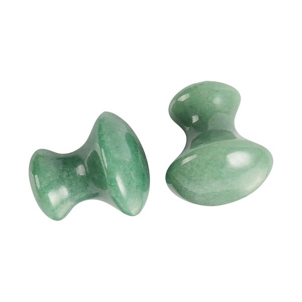 GSHLLO 2 Pcs Gua Sha Facial Tools Scraping Massage Board Mushroom Face Jade Stones Beauty Massager Scraper for Skin Caring Spa