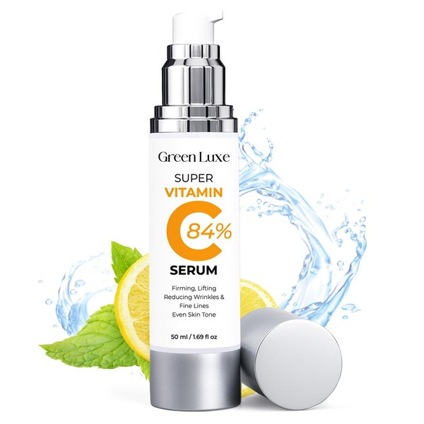 Super C Serum for Women Over 70 - Hydrating Anti-Aging with Vitamin C Caffeine - Facial Skin Care for Mature Skin, Firming, Lifting, Smoothing 1.69 fl oz