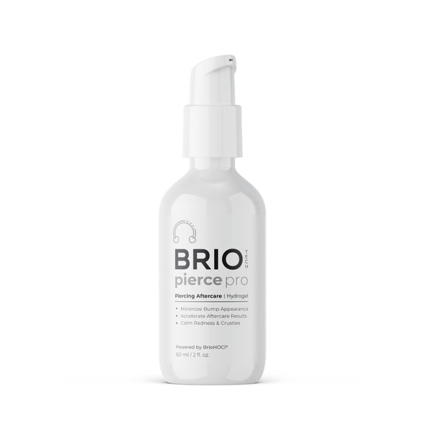 BRIOTECH Pierce Pro Piercing Aftercare Gel, Extra Strength Hypochlorous Acid Hydrogel, Soothe Bumps, Itching, Crust, Quick Dry, No Rinse, 2 fl oz