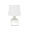 Simple Designs LT2080-OFF Mini Bocksbeutal Concrete Table Lamp, Off White