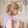 TELETIES - Medium Open Claw Clip - Strong Grip, Bendable Teeth, Comfortable Open Cutout Design - Ideal for Long, Thin to Medium, Curly, or Wavy Hair - For All Hair Textures - Blonde Tortoise