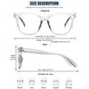 PANNER Oversized Square Blue Light Blocking Glasses for Women Men Anti Glare Reduce Eyestrain Computer Glasses(Clear+Trnsparent Grey)
