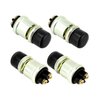 QWORK Engine Start Push Button Switch, 4 Pcs 12V 50A Momentary Start Switch for Car Truck Boat, Black Cap
