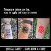 Rat Solid Temporary Tattoo Water Resistant Fake Body Art Set Collection - Red (One Sheet)