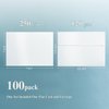 Card Envelopes 5x7, Goefun White Shimmer Cardstock with Envelopes, A7 Blank Cards and Envelopes Self Seal, 100 PCS Note Cards with Envelopes, Flat Invitation Cards