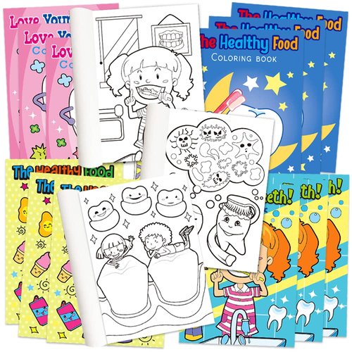 ArtCreativity Dental Coloring Books for Kids, Set of 20, 5 x 7 Inch Small Color Booklets, Dentist Office Giveaways, Favor Bag Fillers, Birthday Party Supplies, Art Gifts for Boys and Girls