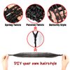 IXIMII 3 Packs Natural Black Springy Afro Twist Hair 16 Inch Pre-Separated Kinky Marley Twist Braiding Hair Soft Synthetic Crochet Hair Extensions for Spring Twists Bomb Twists Style