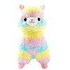 Cuddly Big Soft Toys Llama Alpaca Doll, Plush Sheep Stuffed Animals Toy Cushion Doll, Lamb Plushie Toys Best Birthday Christmas Great Anniversary Fiesta Gift (Rainbow, 7" /17cm)