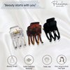 Parcelona French Pinch Mini Tortoise Brown Black Clear Celluloid Acetate Jaw Hair Claw Clips