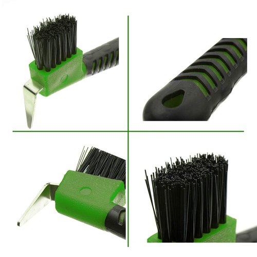 BOTH WINNERS Sturdy Horse Hoof Pick Brush with Soft Touch Handle (Neon Green)