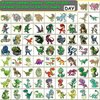 CHARLENT Glow in The Dark Dinosaur Temporary Tattoos for Kids - 74 Individually Sheets Luminous Dinosaur Tattoos for Boys Birthday Party Favors Goodie Bag Fillers