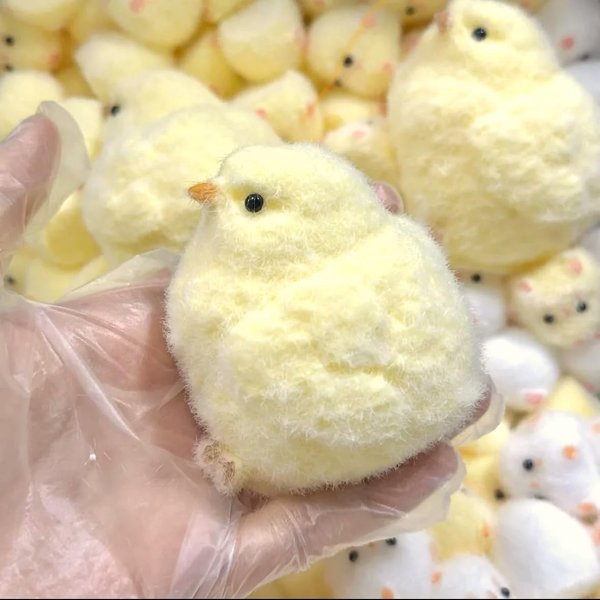 1pcs Handmade Chick Taba Squishy Toys Ultra Soft Squishy Fidget Toys Silicone Squeeze Toys for Stress Relief ( Chicken )