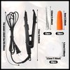 Hair Extensions Tool Set Fusion Heat Iron Connector Wand Hair Extensions Heat Tool with Fusion Glue Protector Templates Hair Clips Finger Protector 2 Bags Keratin Glue Granule Beads(Black,)
