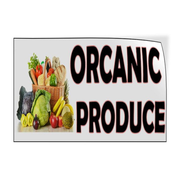 Decal Stickers Multiple Sizes Organic Produce Industrial Vinyl Safety Sign Label Restaurant & Food 10x7Inches