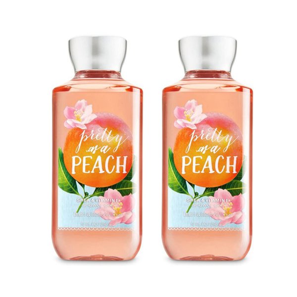 Bath & Body Works Pretty As Peach Shower Gel Gift Sets For Women 10 Oz 2 Pack (Pretty As Peach)