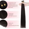 GOO GOO I Tip Hair Extensions Real Human Hair, 16inch 50g 100S, Cold Fusion I Tip Hair Extensions, Invisible Remy Hair Extensions, #2 Dark Brown