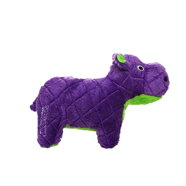 MIGHTY- Safari Hippo - Squeaker-Multiple Layers. Made Durable, Strong & Tough. Interactive Play Dog Toy (Tug, Toss & Fetch). Machine Washable & Floats