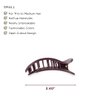 TELETIES - Small Flat Roud Hair Clip - Fall Collection - Hair Claw Clips for Women - Strong Grip, Bendable Teeth, Curved Design - For All Hair Types and Textures - Burgundy Bliss