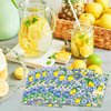 40pcs Blue Tiles Print Lemon Napkins Lemon Party Paper Napkins Tiles Lemons Paper Napkins Blue Yellow Disposable Napkins Tiles Lemons Luncheon Napkins for Summer Lemon Party Supplies