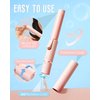 NOVUS Mini Curling Iron for Short Hair,Travel Curling Iron,Ceramic Small Curling Wand,Barrel Hair Curling Iron 1 Inch Heat-Up Fast,Pink Portable Hair Curler