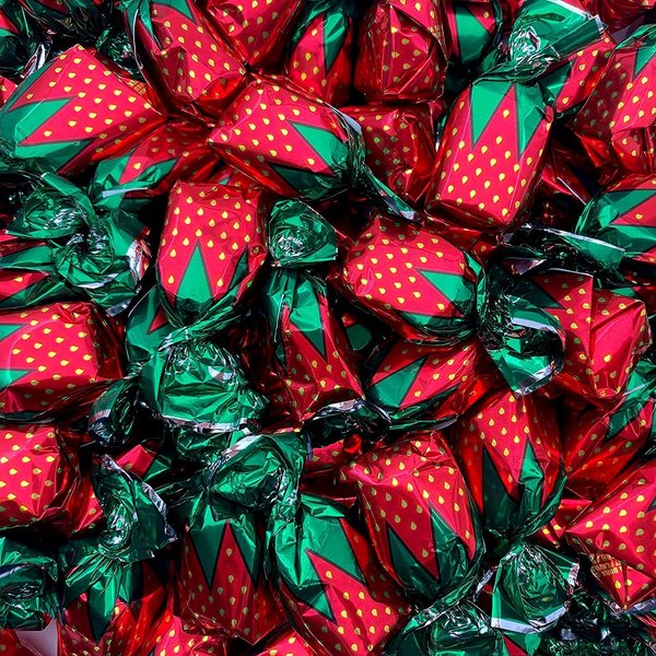 Arcor Strawberry Bon Bons Hard Candy, Sachet Wrap, 2-Pound Bag (About 130 Count)