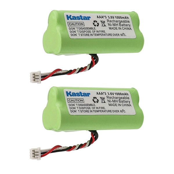 Kastar 2-Pack AAA 3.6V 1000mAh Ni-MH Rechargeable Battery Replacement for Zebra/Motorola Symbol 82-67705-01 Symbol LS-4278 LS4278-M BTRY-LS42RAAOE-01 DS-6878 Cordless Bluetooth Laser Barcode Scanner