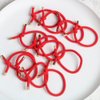 Elastic Hair Ties Elastics,Stretchy Rubber Bands,Pack of 12,Women Elastic Knotted Hair Rope Ponytail Holders for Women Girls(Red)