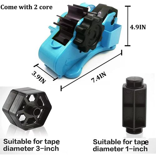 Heat Tape Dispenser Sublimation - Multiple Roll Cut Heat Tape Dispenser to PreCut 1.4'' Pieces for Heat Press/Mug Press Machine, 1+3'' Core, Semi-Automatic Tape Dispenser with Compartment Slots
